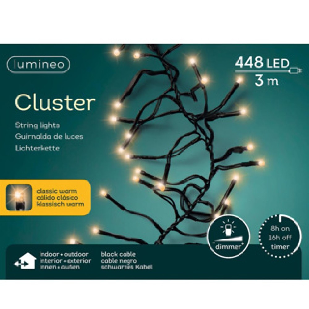 Cluster Bin/Bui Warm 3 meters 448 Lights