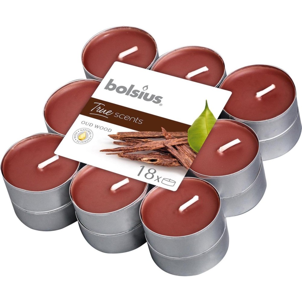 Bolsius True Scents scented tea lights old wood 18 pieces