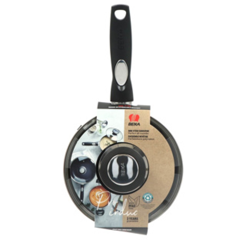 Beka pro induc steel pan with glass lid 16 cm