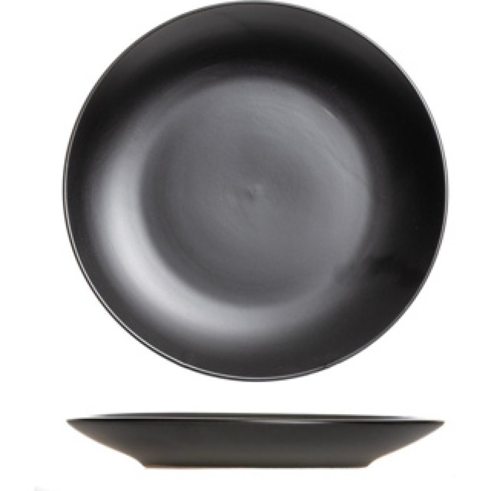 Bord 27cm mat zwart