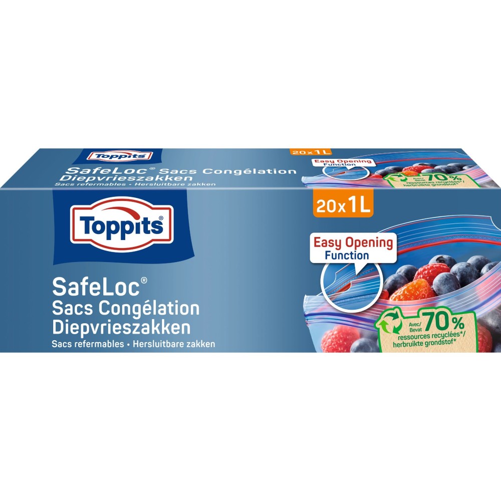Top pits Safeloc Zip Freezer Bags 1 liter 20 pieces
