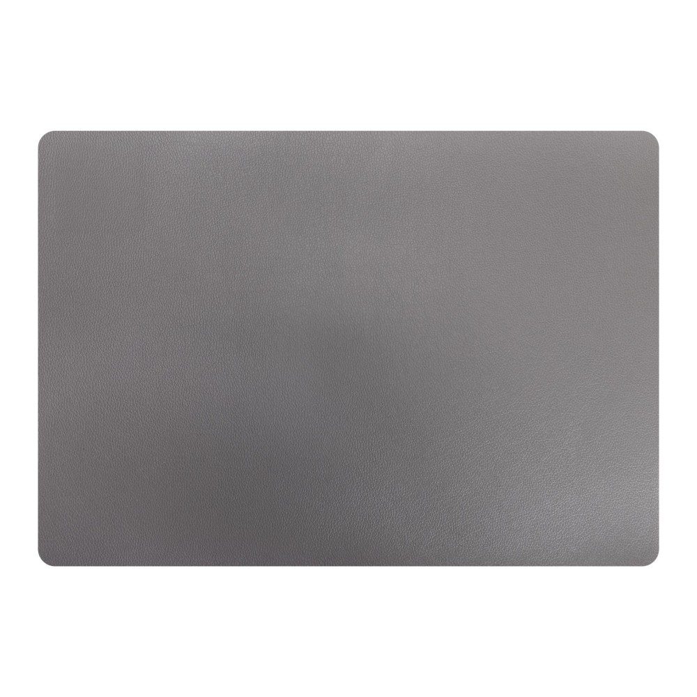 Placemat leather dark grey 43x30 cm