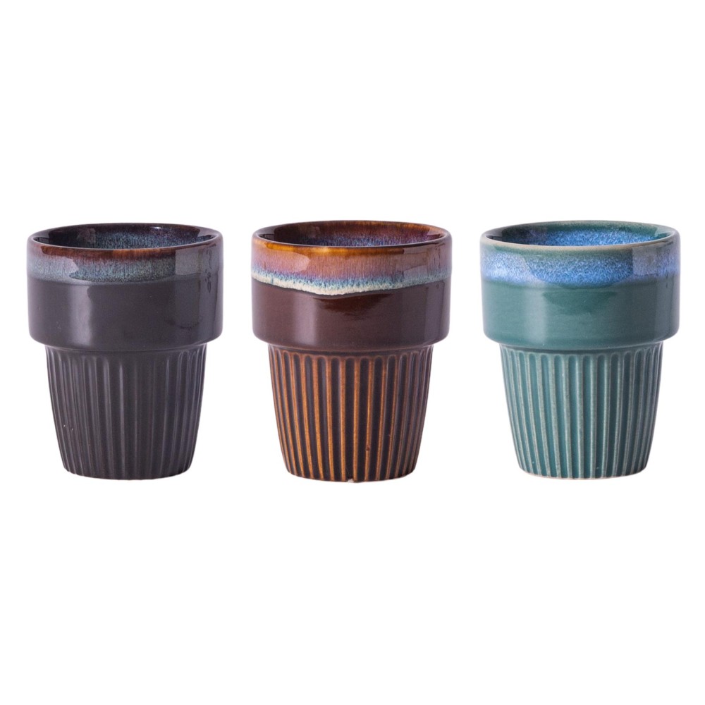 Coffee mug 'rib' Ø 7,5 cm 200 ml of assorti (range of random version))