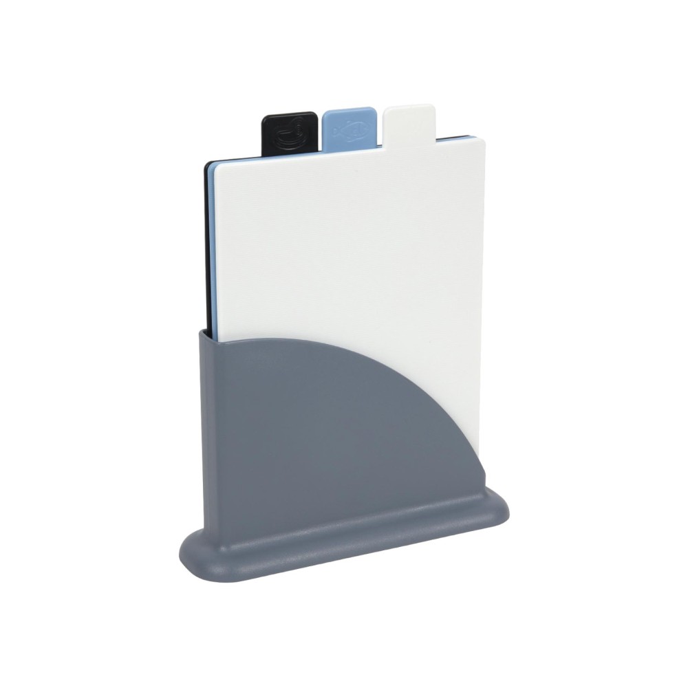 Cutting board set 3 pieces in holder 15x20 cm