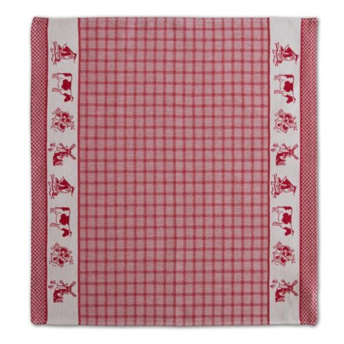 DDDDD Dutch tea towel 60 x 65 red