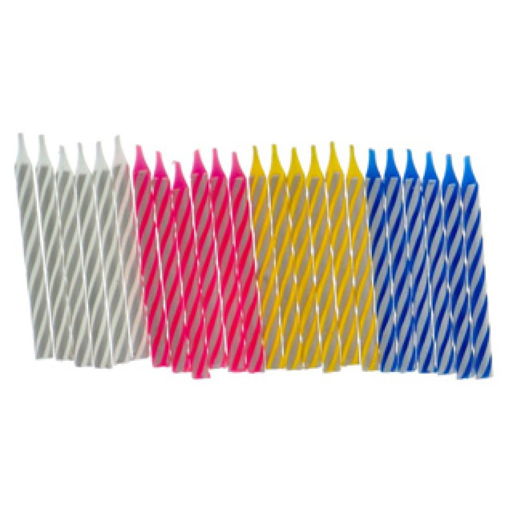 Metaltex Taartkaarsen 24 Stuks en 12 Houders