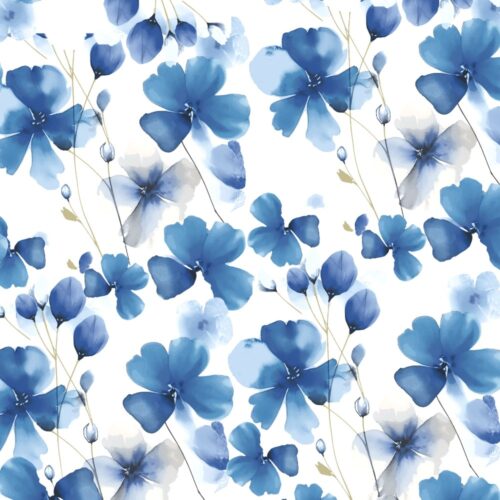 Duni napkins everbloom blue 20 pieces 33 x 33 cm