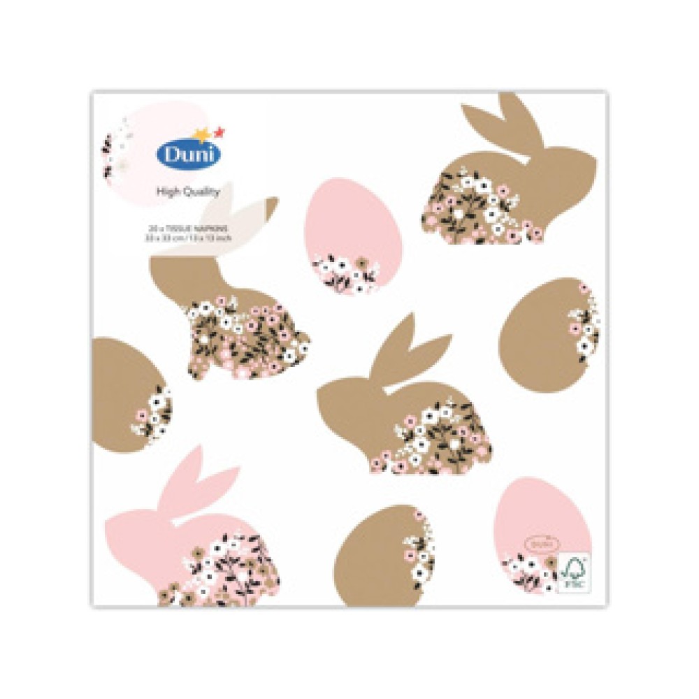 Easter Servets Blooming Bunnies 33x33 cm