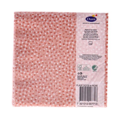 Napkins Playful Dots Mellow Rose 33x33 cm