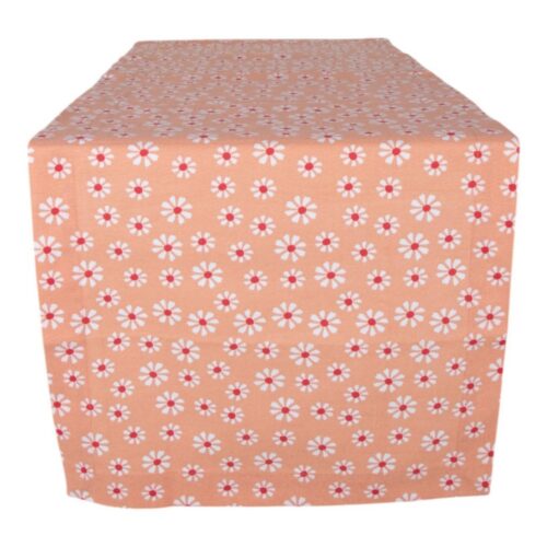 Daisy flowers tafelloper oranje 50x140 cm