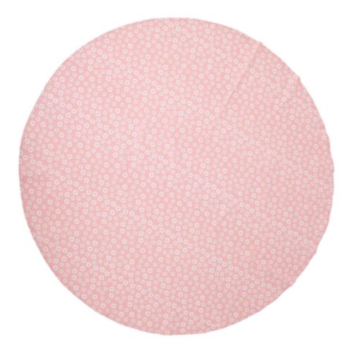 Daisy flowers tablecloth textile pink round 160 cm