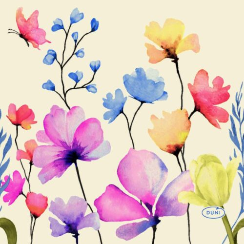 Duni serviettes floral port 20 pieces 24 x 24 cm