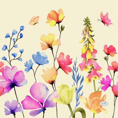 Duni serviettes floral port 20 pieces 33 x 33 cm
