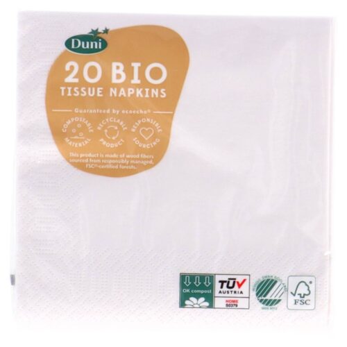 White napkins 24x24 cm