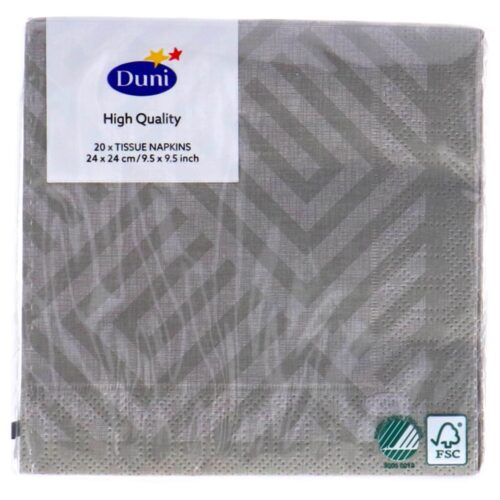 Servetten Mosaic Granite Grey 24x24 cm