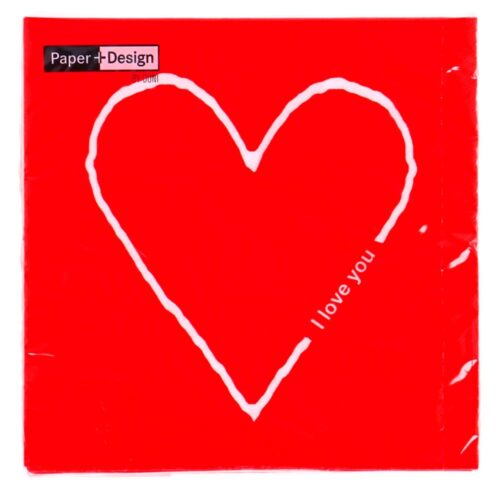 Servetten I Love You 33x33 cm