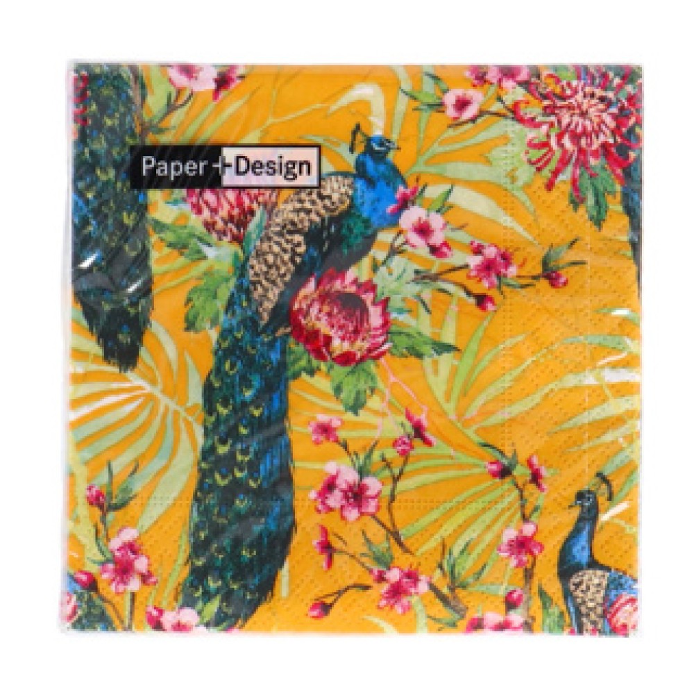 Napkins Tropic Peacock 24x24 cm