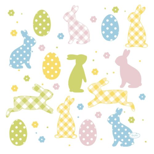 Duni tablecloth bunnies and eggs 138 x 220 cm