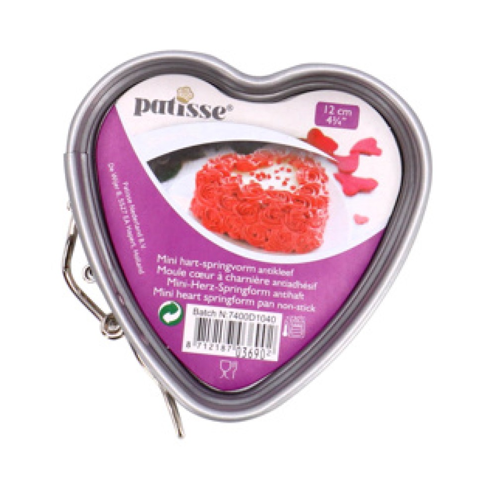 Patisse silver-top mini hart-springvorm 12 cm