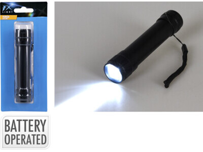 Flashlight aluminium 28mm black
