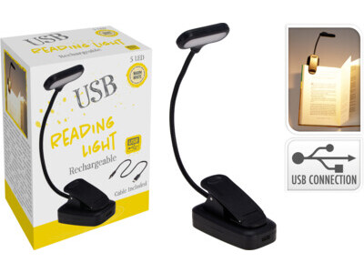 Reading lamp clip led rechargeable