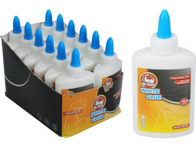 Lijm wit 120ml in pp fles 12st