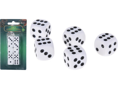 Dice set of 10pcs 16x16mm