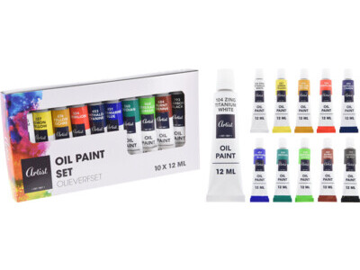 Oil colours 12ml set 10sts