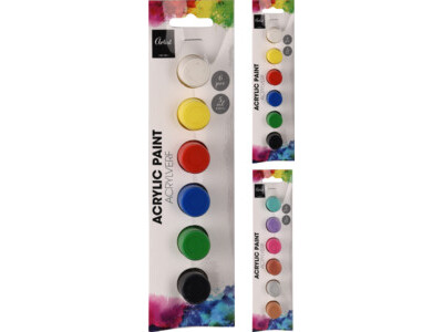 Acrylverf 5ml, set van 6 kleur
