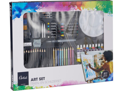 Schilderset acryl en waterverf