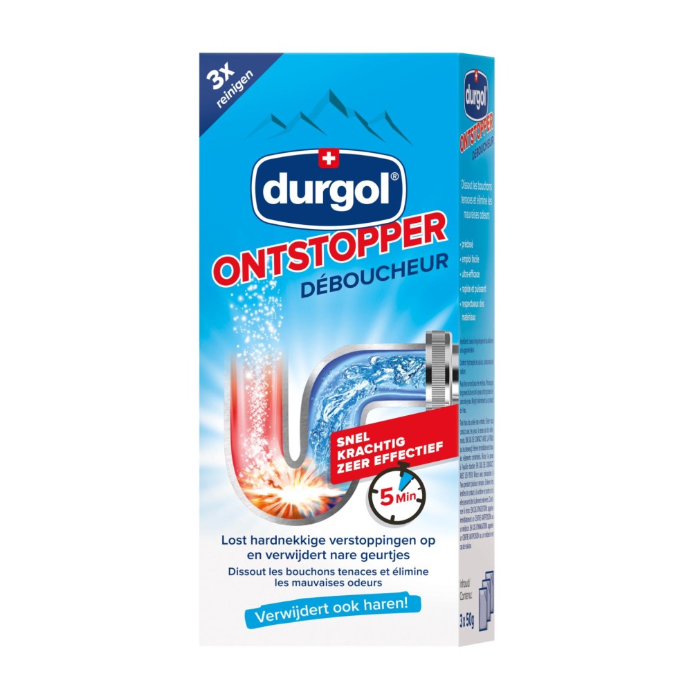 Durgol plunger drain cleaner 3x 50g