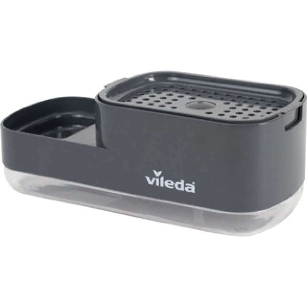 Vileda soap dispenser with pump and sponge holder