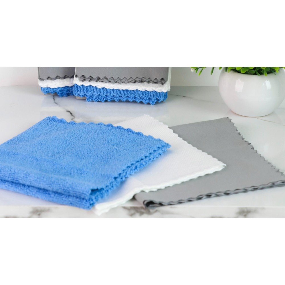 Clean home microfibre cleaning cloth 3 pieces 35x35 cm