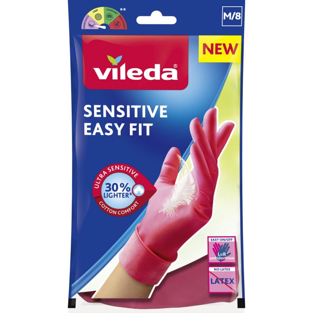 Vileda Gloves Sensitive Easy Fit Medium