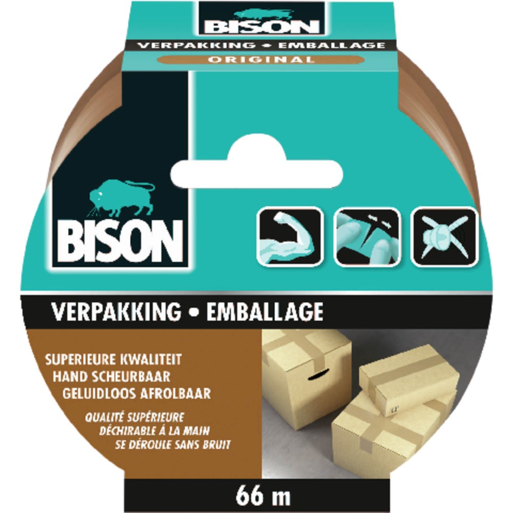 Bison Packing tape Original Role 66 m x 50 mm