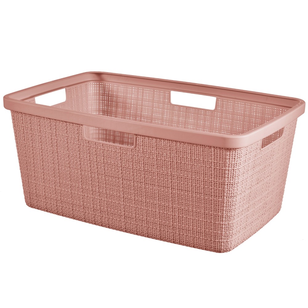 Curver Jute Washbasket 46L Rose Dawn