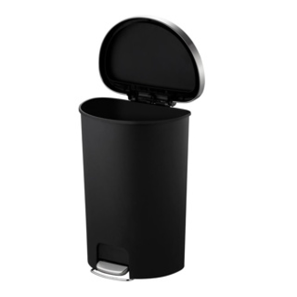Eko hana pedal bin 55l Black built-in wheels