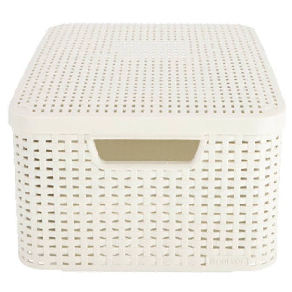 Curver Style Basket 18L M Lid Vintage White