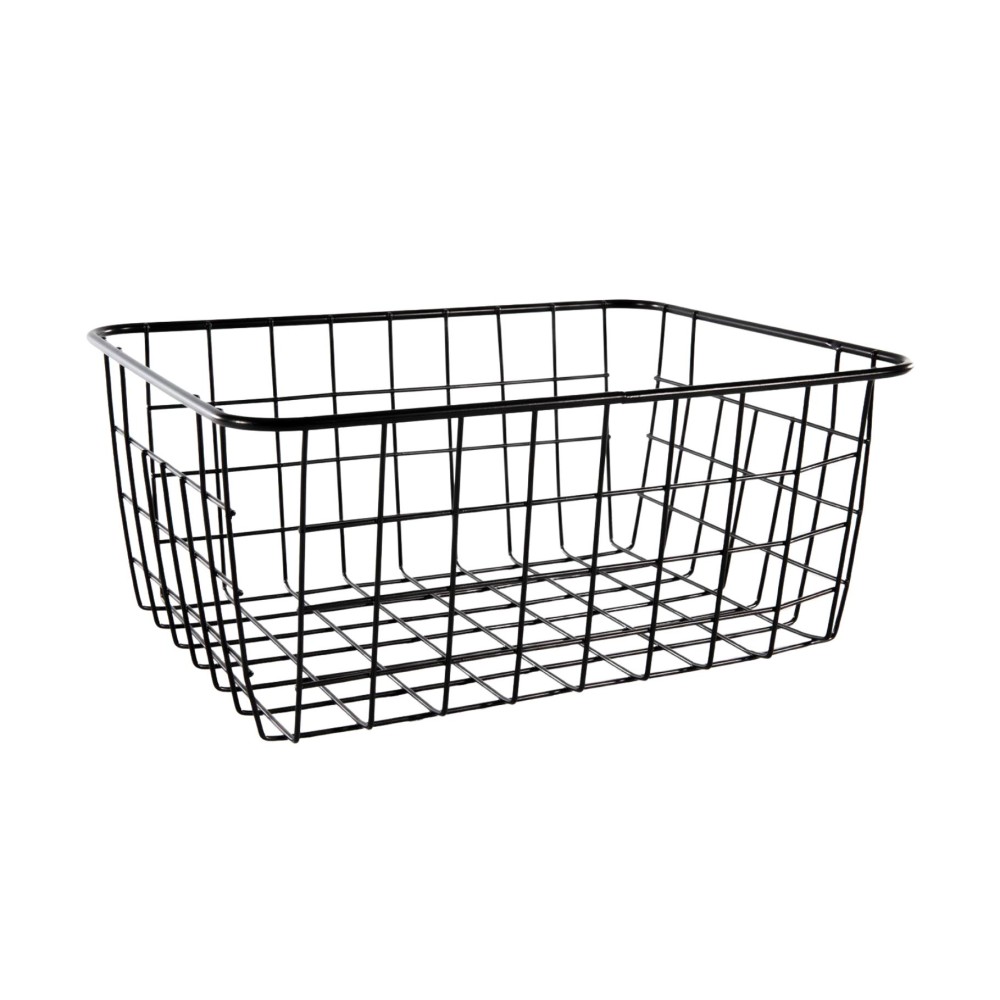 Wire basket 24x18x10cm matt black