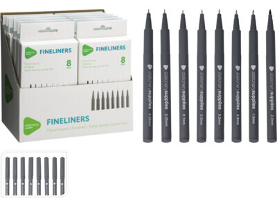 Fineliners set van 8sts