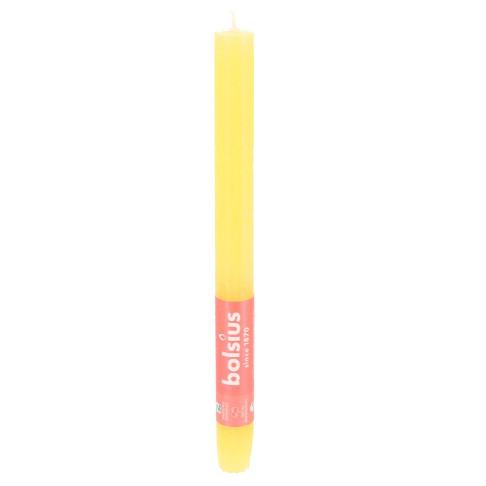 Bolsius Dinerkaars Rustic Sun Yellow 27 cm