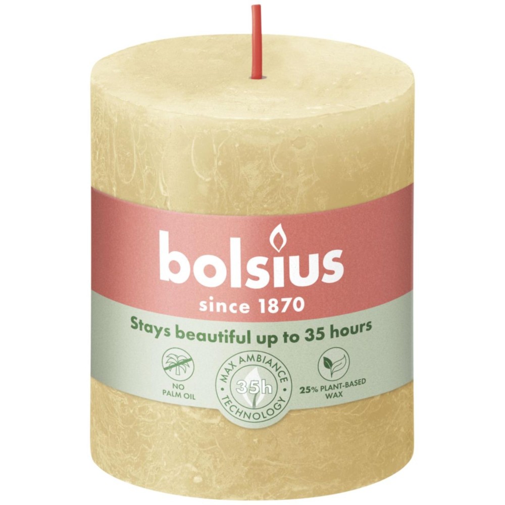 Bolsius Stompkaars Rustiek 8 x 6,8 cm Oat Beige