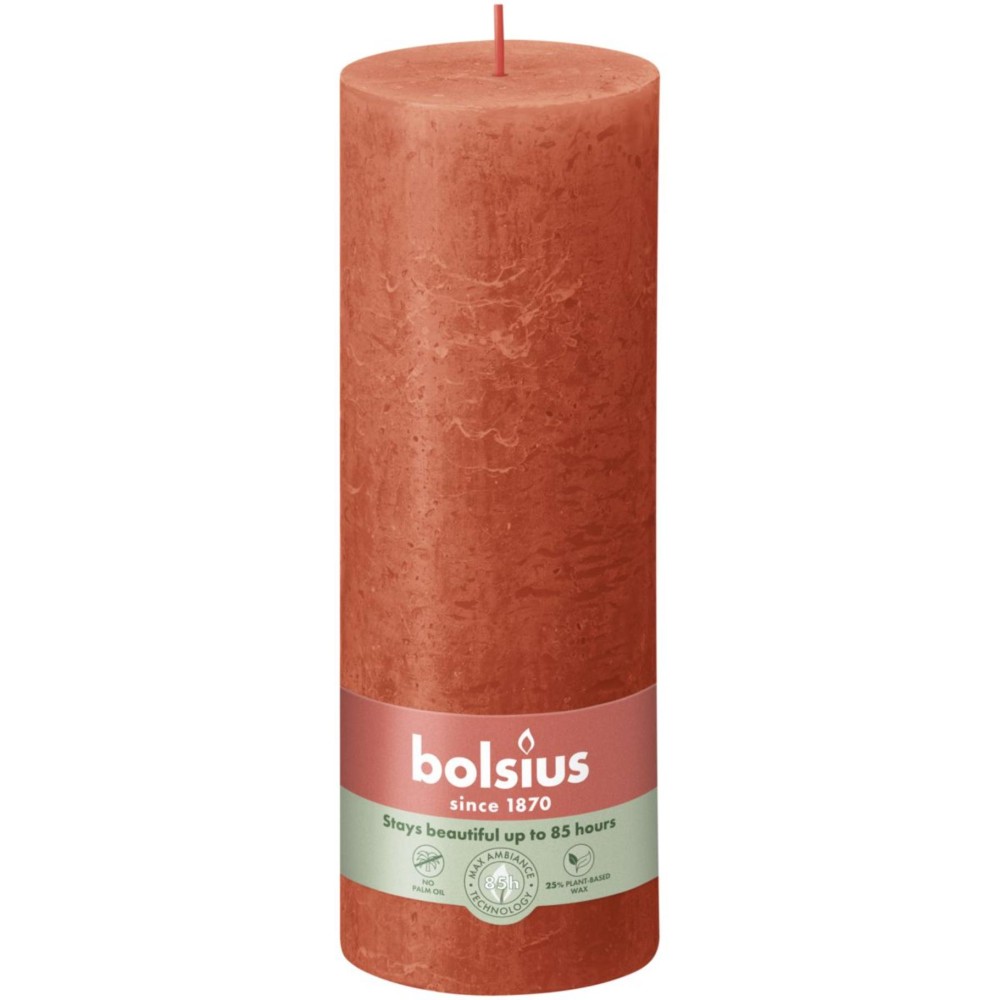 Bolsius Stump candle Rustic 19 x 6,8 cm Earth Orange