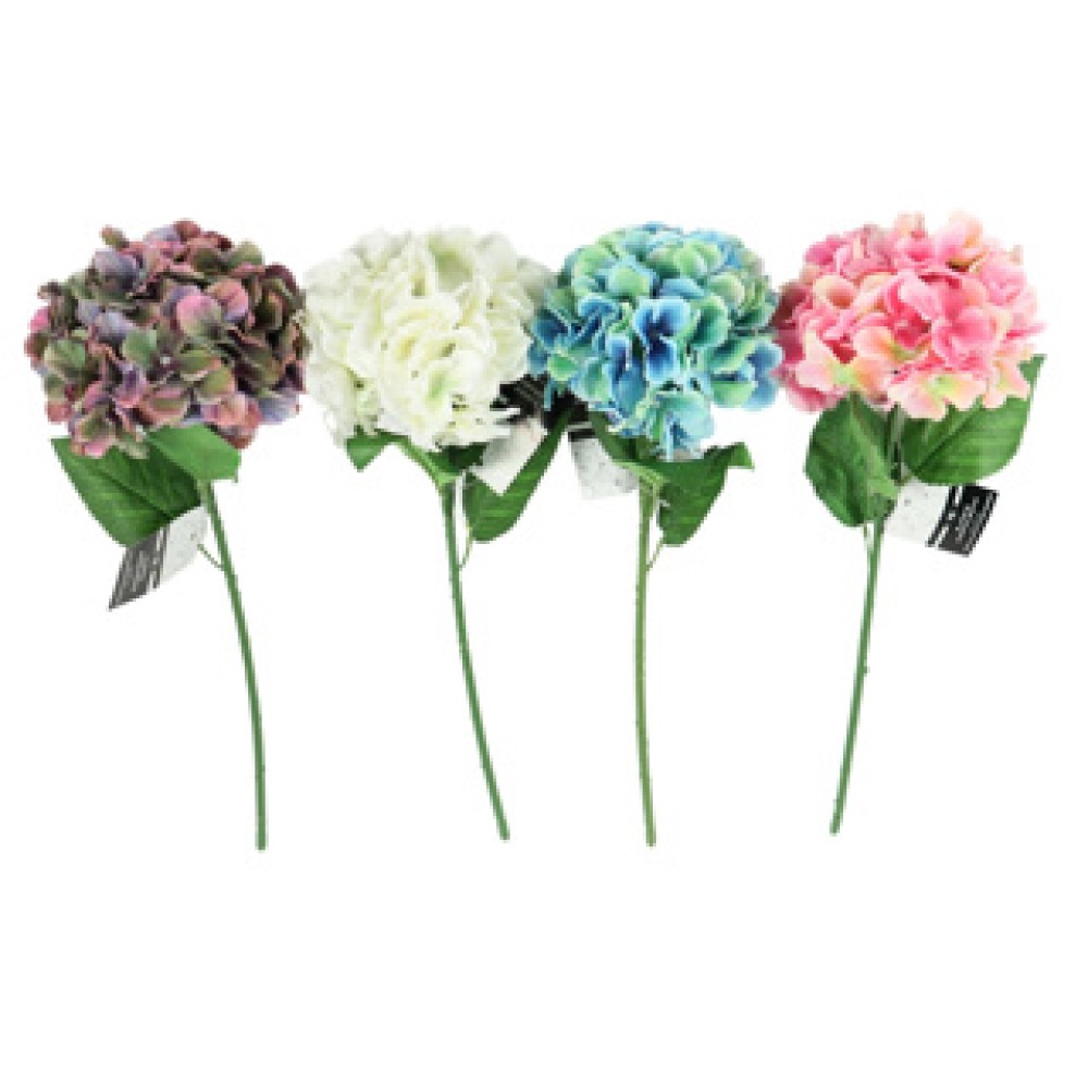 Kunst bloem hortensia 54 cm 4 assorti (assortiment – willekeurige uitvoering)