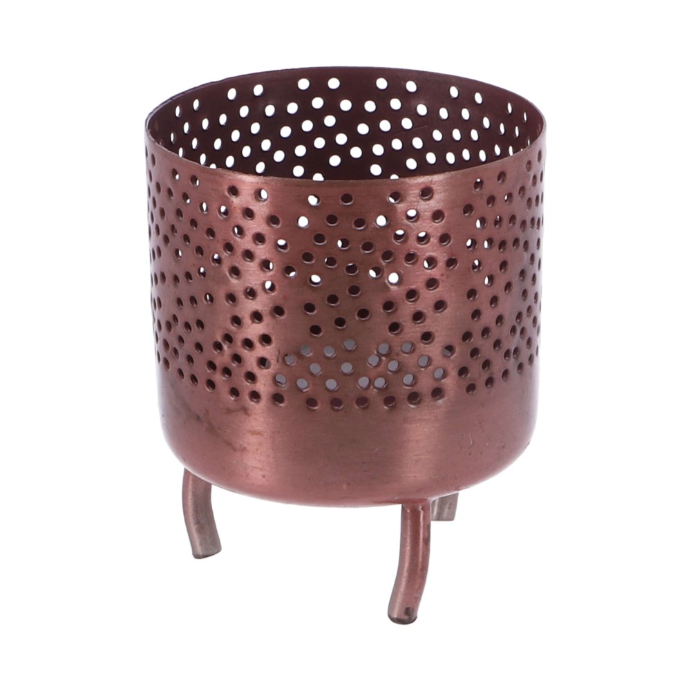 Tea Light Holder Luca L copper metal 8x8x10cm