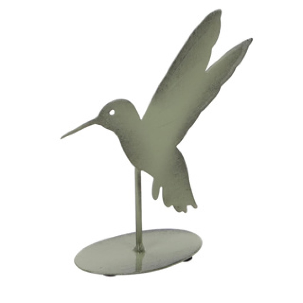 Sculptuur kolibri 3 assorti metaal 12,5x5x14 cm (assortiment – willekeurige uitvoering)