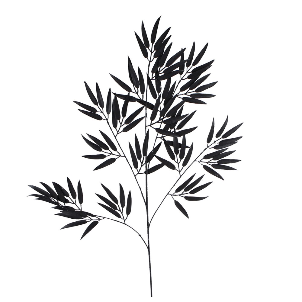 Artificial leaf Bamboo spray matt black 98cm