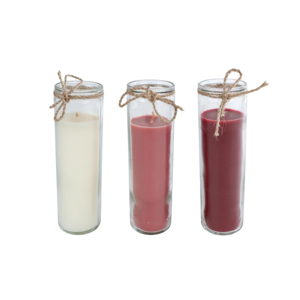 Candle seed of life 3 assorted glass 5x5x17 cm (assorted random version)