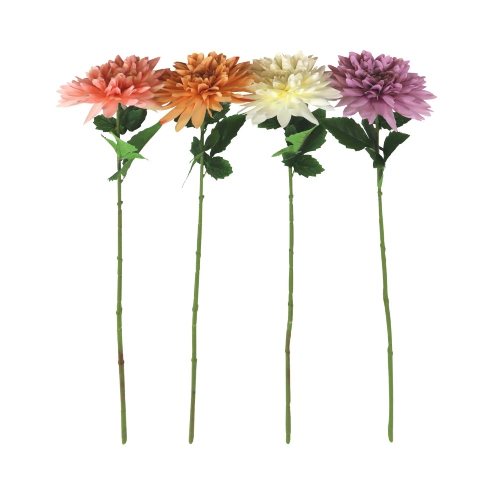 Kunstbloem dahlia 4 assorti (assortiment – willekeurige uitvoering)