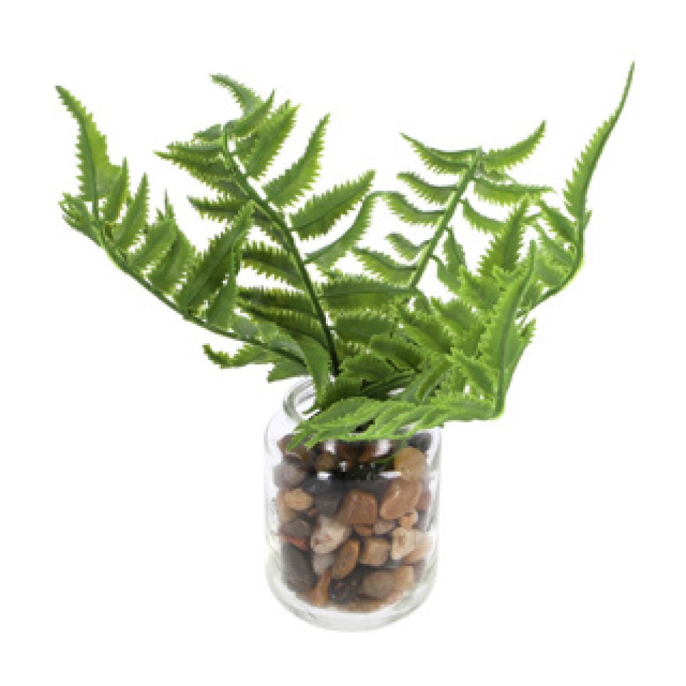 Artificial plant Pteropsida in pot 19 cm green assorti (range of random version))
